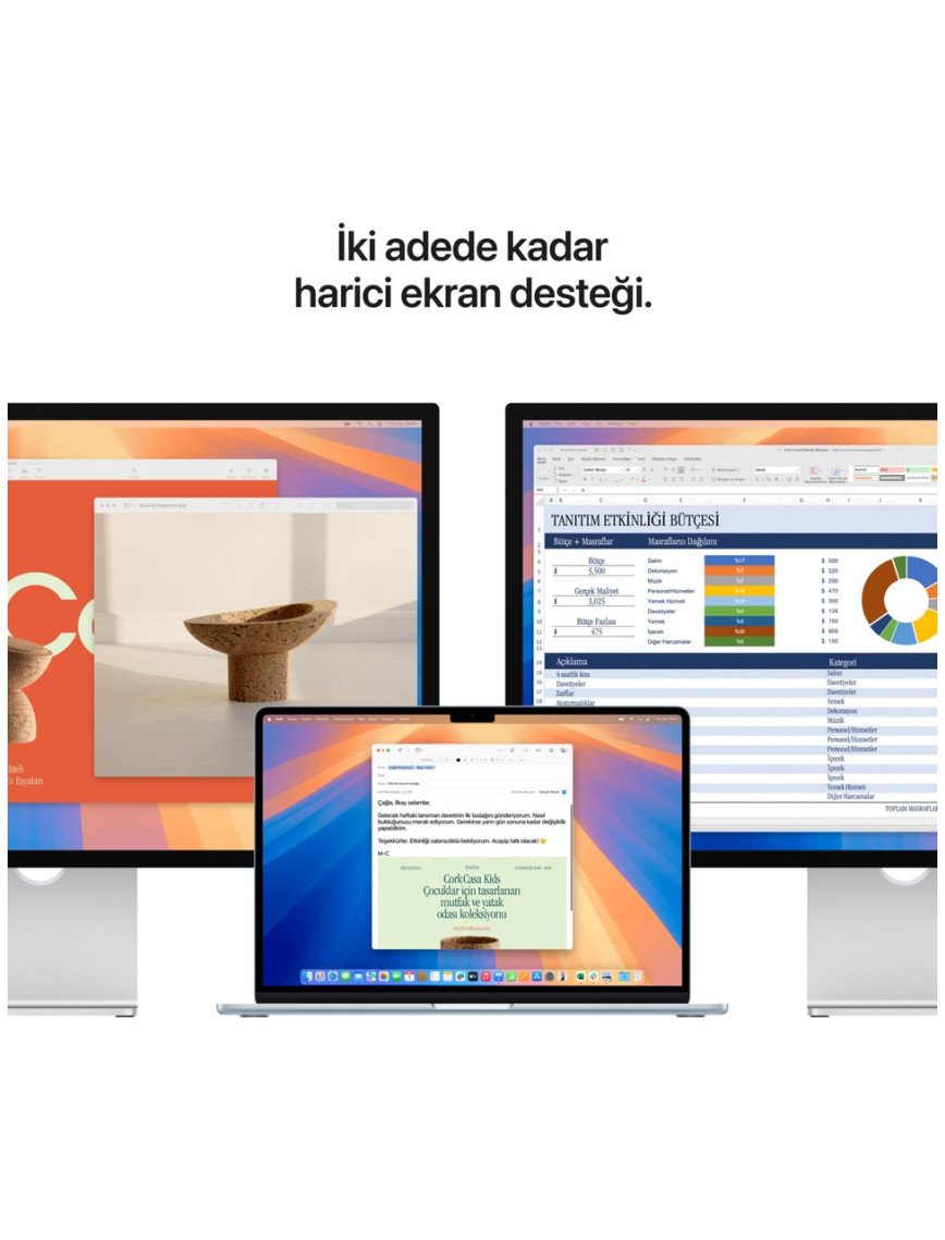 Apple MacBook Air M4 16GB 512GB SSD macOS 15" Taşınabilir Bilgisayar Gök Mavisi MC7C4TU/A
